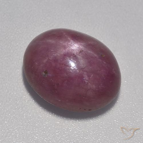 9,17 ctw natürlicher Pflaume Lila Sternrubin, Oval, Lichtundurchlässig