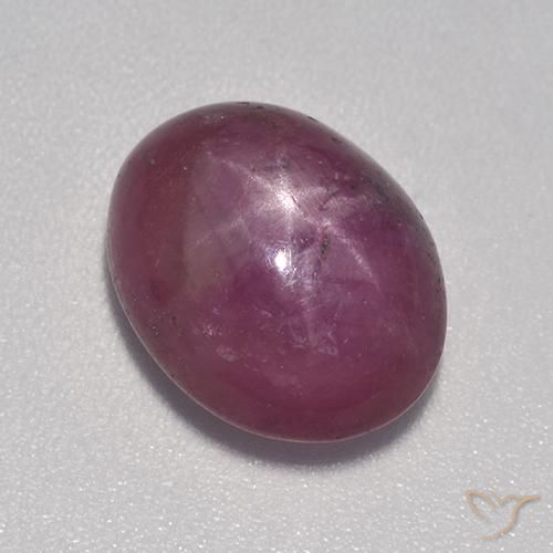 6.93ct Natürlicher Mittel-Dunkelviolett Sternrubin, Oval, Lichtundurchlässig