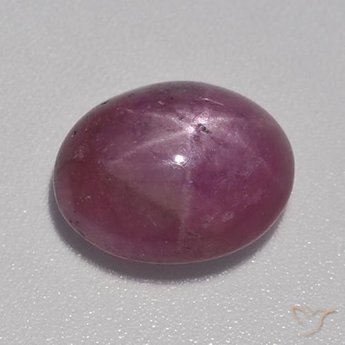 9,17 ctw natürlicher Mittel-Dunkelviolett Sternrubin, Oval, Lichtundurchlässig