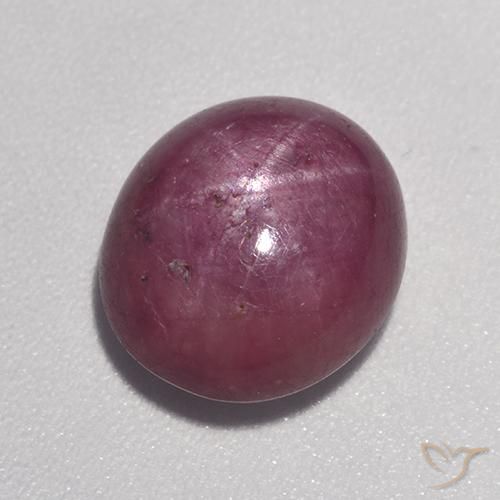 9,17 ctw natürlicher Mittel-Dunkelviolett Sternrubin, Oval, Lichtundurchlässig