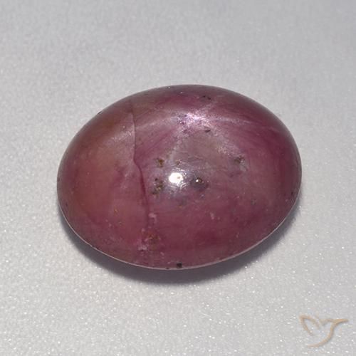6.87ct Natürlicher rötlich-lila Sternrubin, Oval, Lichtundurchlässig