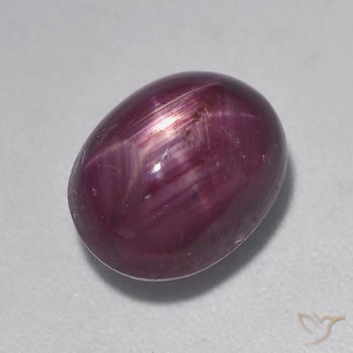 9,17 ctw natürlicher Mittel-Dunkelviolett Sternrubin, Oval, Lichtundurchlässig