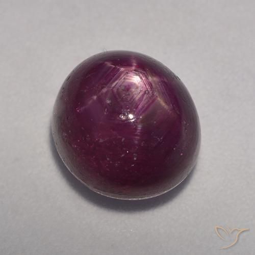 6.74ct Natürlicher Weinrot Sternrubin, Oval, Lichtundurchlässig