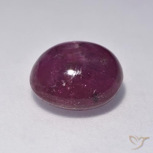 9,17 ctw natürlicher Mittel-Dunkelviolett Sternrubin, Oval, Lichtdurchlässig