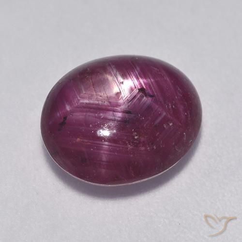 4.48ct Natürlicher Himbeerrot Sternrubin, Oval, Lichtdurchlässig