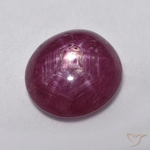 4.76ct Natürlicher Himbeerrot Sternrubin, Oval, Lichtdurchlässig