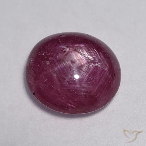 9,17 ctw natürlicher Himbeerrot Sternrubin, Oval, Lichtdurchlässig