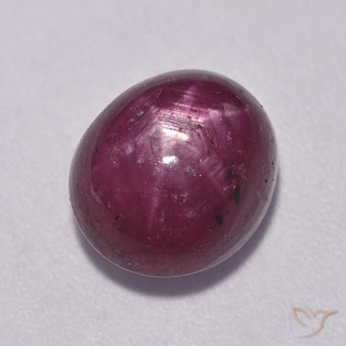 6.08ct Natürlicher Himbeerrot Sternrubin, Oval, Lichtundurchlässig