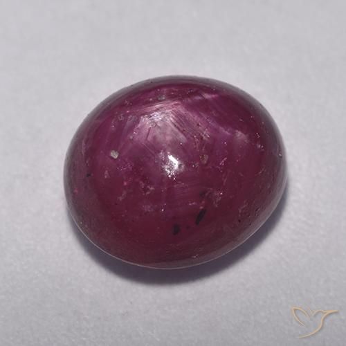 9,17 ctw natürlicher Himbeerrot Sternrubin, Oval, Lichtundurchlässig