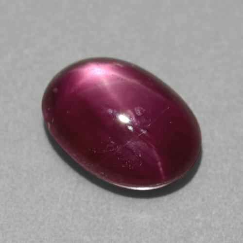 3,03 ctw natürlicher purpurfarbener Stern-Rubin, Oval Schliff, Lichtdurchlässig