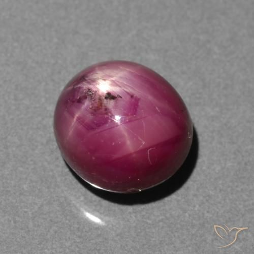 4.05ct Natürlicher Magenta-Rosa Sternrubin, Oval, Lichtdurchlässig