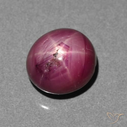 9,17 ctw natürlicher Magenta-Rosa Sternrubin, Oval, Lichtdurchlässig