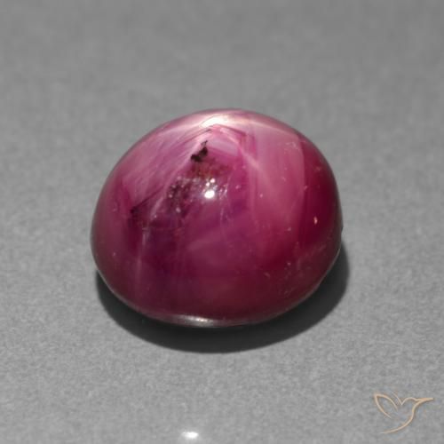9,17 ctw natürlicher Magenta-Rosa Sternrubin, Oval, Lichtdurchlässig