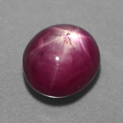 5,38 ctw natürlicher purpurfarbener Stern-Rubin, Oval Schliff, Lichtdurchlässig