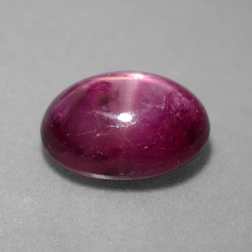 3,81 ctw natürlicher purpurfarbener Stern-Rubin, Oval Schliff, Lichtdurchlässig