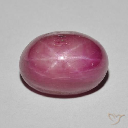 9.59ct Natürlicher Rosaig-rot Sternrubin, Oval, Lichtundurchlässig