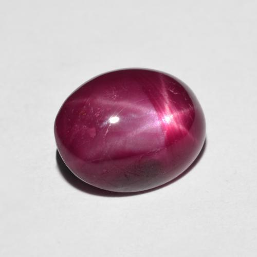 4,41 ctw natürlicher roter Stern-Rubin, Oval Schliff, Lichtundurchlässig