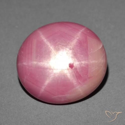 35.88ct Natürlicher Magentarosa Sternrubin, Oval, Lichtundurchlässig