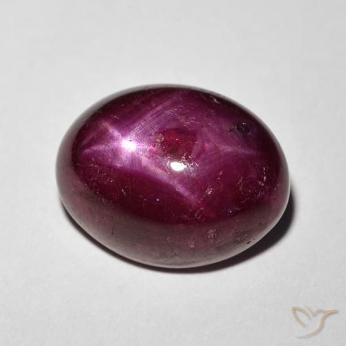 9,17 ctw natürlicher Weinrot Sternrubin, Oval, Lichtundurchlässig