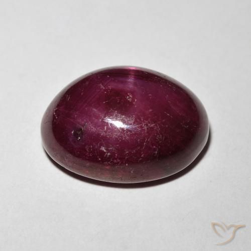 9,17 ctw natürlicher Weinrot Sternrubin, Oval, Lichtundurchlässig