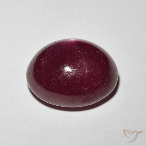 9,17 ctw natürlicher Tiefes Weinrot Sternrubin, Oval, Lichtundurchlässig