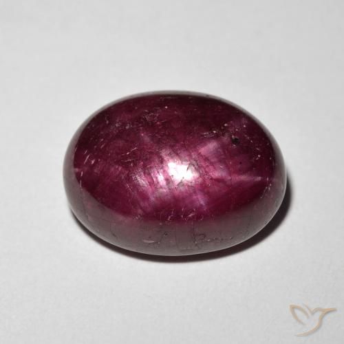 9.13ct Natürlicher tiefrot Sternrubin, Oval, Lichtundurchlässig
