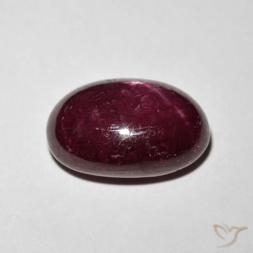 9,17 ctw natürlicher tiefrot Sternrubin, Oval, Lichtundurchlässig