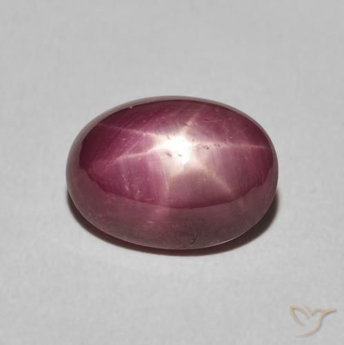 4.45ct Natürlicher Medium Light-Purple Sternrubin, Oval, Lichtundurchlässig