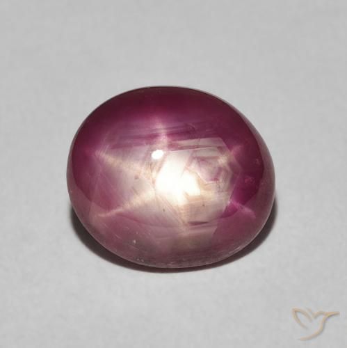 3.94ct Natürlicher Medium Dark-Purple Sternrubin, Oval, Lichtundurchlässig