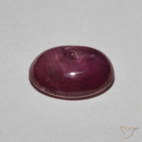 9,17 ctw natürlicher rötlich-lila Sternrubin, Oval, Lichtundurchlässig