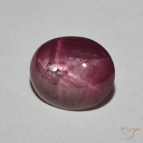 9,17 ctw natürlicher Graues Magenta Sternrubin, Oval, Lichtundurchlässig