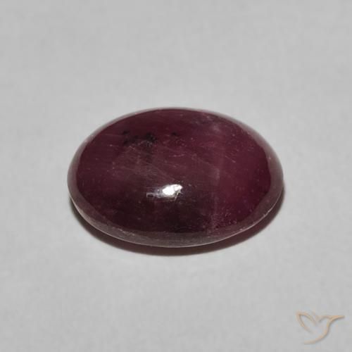 9,17 ctw natürlicher Graues Magenta Sternrubin, Oval, Lichtundurchlässig