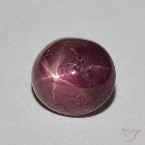 9,17 ctw natürlicher Graues Magenta Sternrubin, Oval, Lichtundurchlässig
