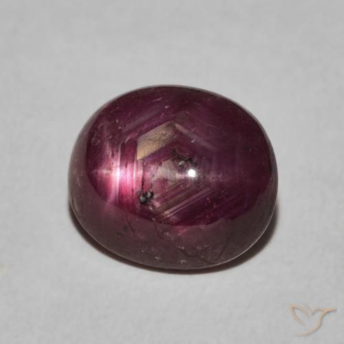 9,17 ctw natürlicher Medium Dark-Purple Sternrubin, Oval, Lichtundurchlässig