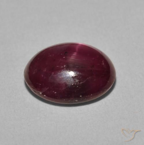 9,17 ctw natürlicher Mittelrot Sternrubin, Oval, Lichtundurchlässig
