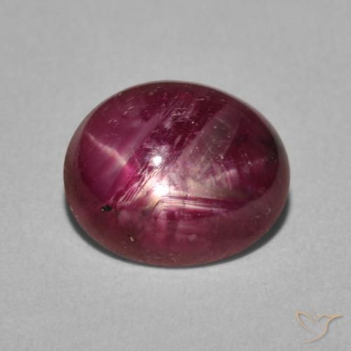 4.45ct Natürlicher Beeren Lila Sternrubin, Oval, Lichtundurchlässig