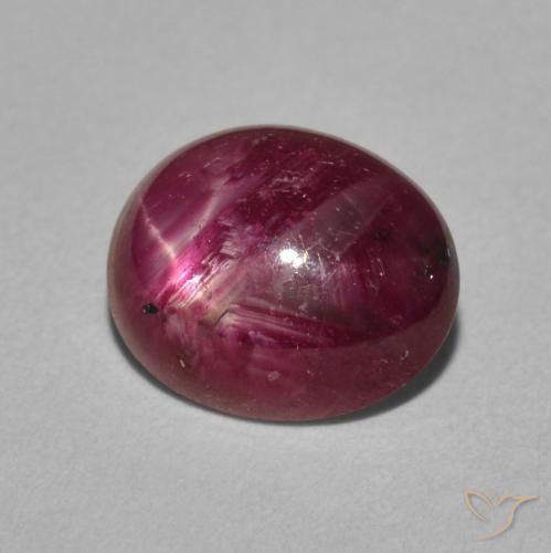 9,17 ctw natürlicher Beeren Lila Sternrubin, Oval, Lichtundurchlässig