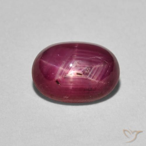 2.97ct Natürlicher Tiefes Weinrot Sternrubin, Oval, Lichtundurchlässig