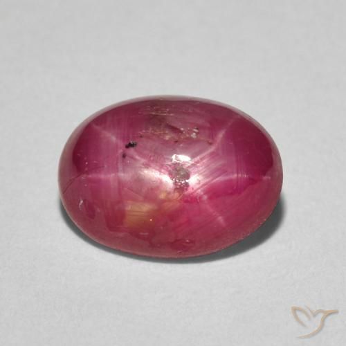 3.60ct Natürlicher Mittelrot Sternrubin, Oval, Lichtundurchlässig