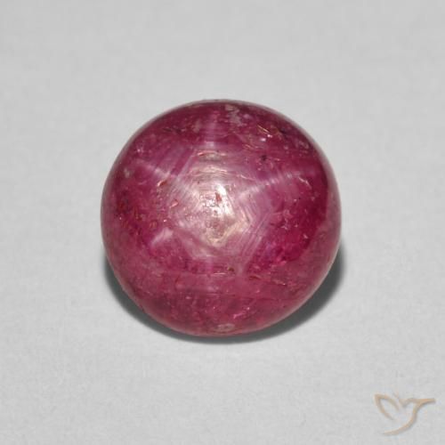 3.12ct Natürlicher Marmelade Rot Sternrubin, Runden, Lichtundurchlässig