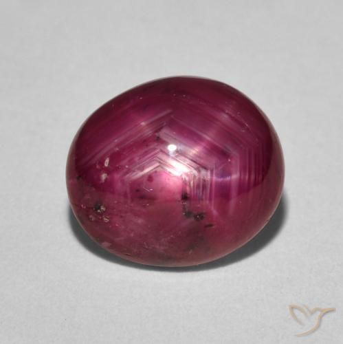 4.40ct Natürlicher tiefrot Sternrubin, Oval, Lichtundurchlässig