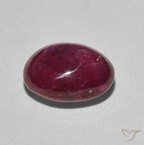 9,17 ctw natürlicher tiefrot Sternrubin, Oval, Lichtundurchlässig