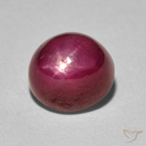 5.15ct Natürlicher dunkelrot Sternrubin, Oval, Lichtundurchlässig