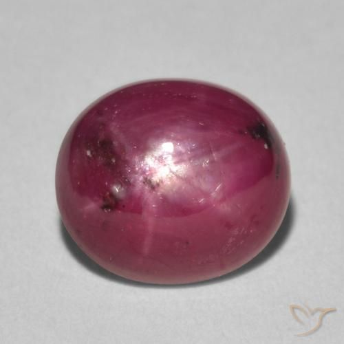 4.85ct Natürlicher Mittelrot Sternrubin, Oval, Lichtundurchlässig