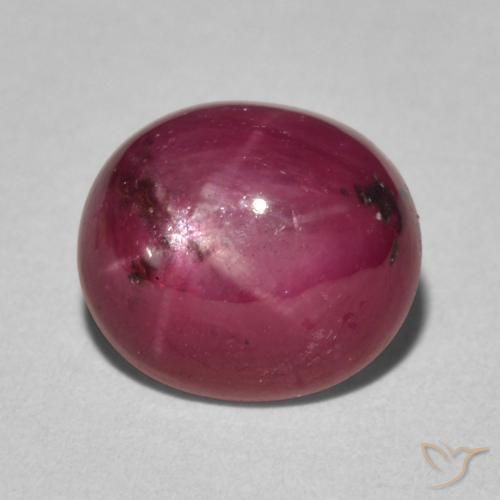 9,17 ctw natürlicher Mittelrot Sternrubin, Oval, Lichtundurchlässig