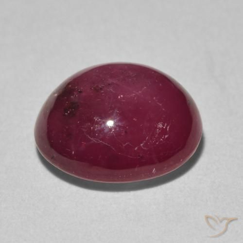9,17 ctw natürlicher Mittelrot Sternrubin, Oval, Lichtundurchlässig