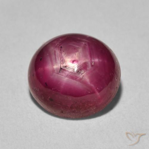 4.24ct Natürlicher Tiefrot Sternrubin, Oval, Lichtundurchlässig