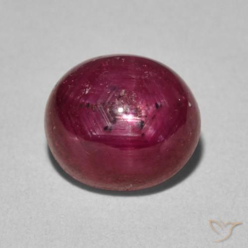4.60ct Natürlicher Tiefrot Sternrubin, Oval, Lichtundurchlässig