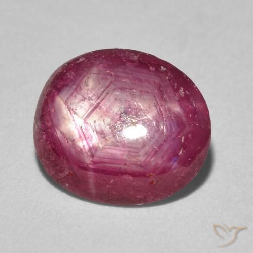 9,17 ctw natürlicher Mittelrot Sternrubin, Oval, Lichtundurchlässig