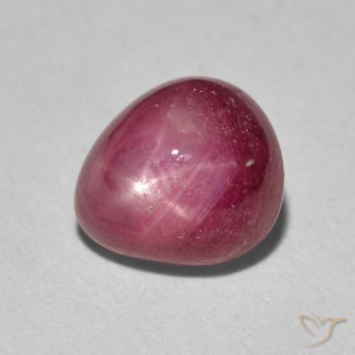 4.29ct Natürlicher Marmelade Rot Sternrubin, Birnenform, Lichtundurchlässig